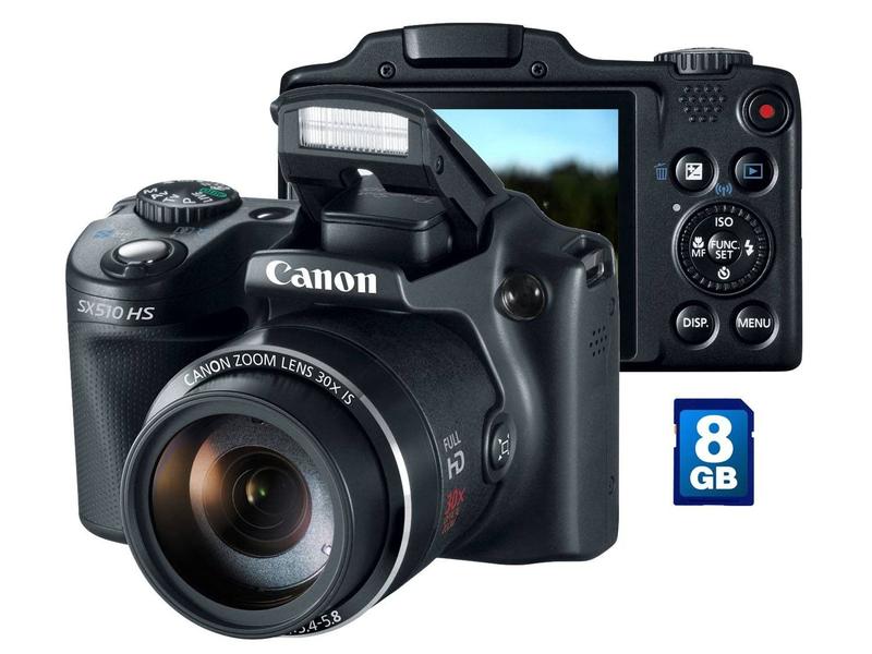 Câmera Digital Canon PowerShot SX510 HS 12.1MP - LCD 3” Zoom